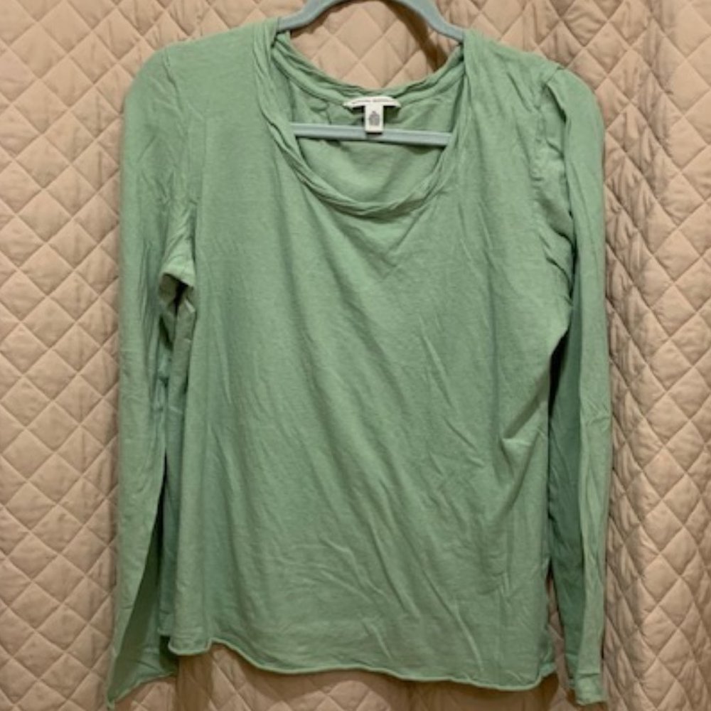 Banana Republic Long Sleeve Tee - Size XL - Celadon Green - 100% Cotton Comfort